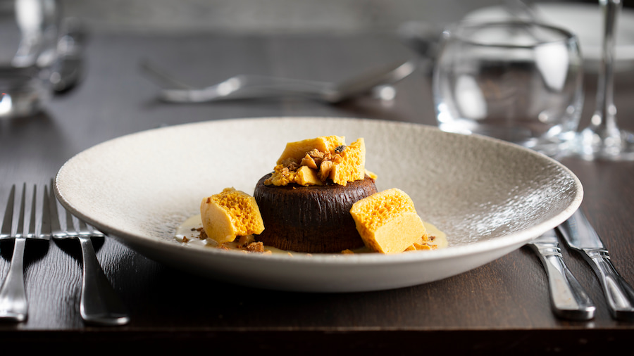 Chocolate and honeycomb dessert